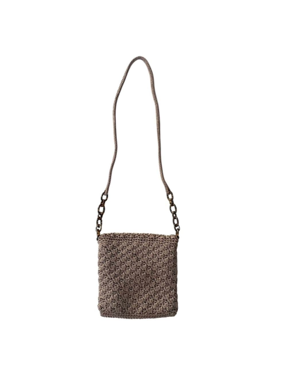 The Sak Crochet Mini Crossbody Bag Taupe Nutmeg - Picture 2 of 9